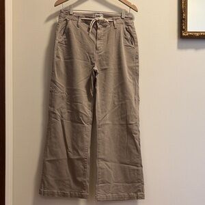 PAIGE Wide Leg Pants in Light Taupe